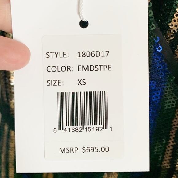 Robert Rodriguez Sequin Wrap Dress New With Tags Extra Small - Picture 8 of 9